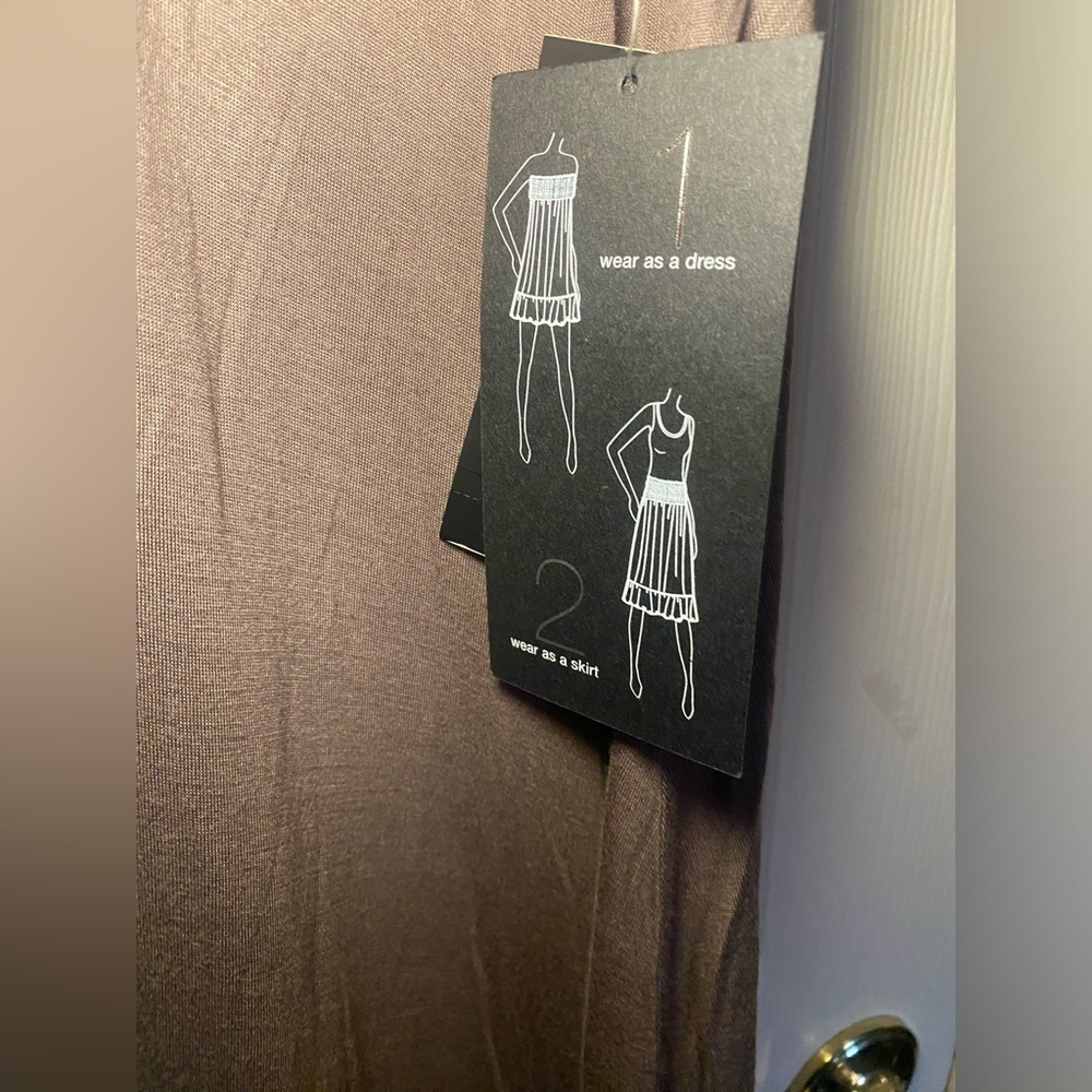NWT INC truffle taupe tie dye convertible dress or skirt size L - Picture 2 of 5